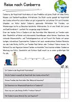 Vorschau - Arbeitsblätter - Canberra Leseverstehen DaZ Texte Lesen Klasse 6 Deutsch - Seite 1