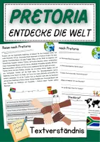 Vorschau - Arbeitsblätter - Pretoria Leseverstehen DaZ Texte Lesen Klasse 6 Deutsch - Deckblatt