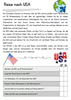 Vorschau - Arbeitsblätter - USA Leseverstehen DaZ Texte Lesen Klasse 6 Deutsch - Seite 1