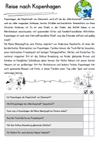 Vorschau - Arbeitsblätter - Kopenhagen Leseverstehen DaZ Texte Lesen Klasse 6 Deutsch - Seite 1