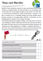 Vorschau - Arbeitsblätter - Marokko DaZ Leseverstehen Klasse 4 Lesetext mit Fragen Deutsch - Seite 1
