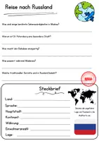 Vorschau - Arbeitsblätter - Russland DaZ Leseverstehen Klasse 4 Lesetext mit Fragen Deutsch - Seite 2