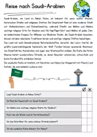 Vorschau - Arbeitsblätter - Saudi-Arabien DaZ Leseverstehen Klasse 4 Lesetext mit Fragen Deutsch - Seite 1