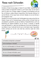 Vorschau - Arbeitsblätter - Schweden DaZ Leseverstehen Klasse 4 Lesetext mit Fragen Deutsch - Seite 1