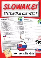 Vorschau - Arbeitsblätter - Slowakei DaZ Leseverstehen Klasse 4 Lesetext mit Fragen Deutsch - Deckblatt