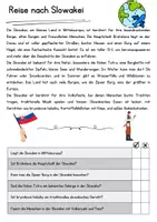 Vorschau - Arbeitsblätter - Slowakei DaZ Leseverstehen Klasse 4 Lesetext mit Fragen Deutsch - Seite 1
