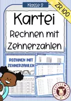 Vorschau - Unterrichtsreihen - Kartei - Rechnen mit Zehnerzahlen (Addition & Subtraktion) - Deckblatt