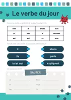 Aperçu - Feuilles d'exercices - Rituel - Le verbe du jour : PRÉSENT (-er) - Page 2
