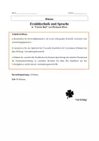 Vorschau - Test - Klausur: Erzähltechnik und Sprache in "Unterm Rad" von Hermann Hesse - Deckblatt