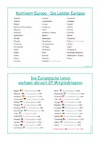 Vorschau - Anderer Materialtyp - Europa Infokarten EU Ländersteckbriefe Sachunterricht - Seite 1