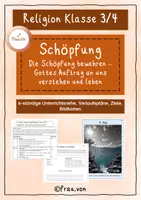 Vorschau - Stundenentwürfe - Die Schöpfung bewahren - Unterrichtsreihe für Klasse 3/4 - Deckblatt