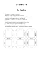 Vorschau - Arbeitsblätter - Escape Room "The Weeknd" - Deckblatt