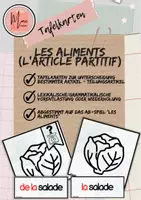 Vorschau - Bildkarten - Tafelkarten les aliments/l'article partitif - Deckblatt