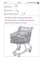 Vorschau - Stundenentwürfe - Leseverstehen Leseverständnis Lesen und Malen Einkaufen - Deckblatt