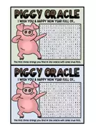 Vorschau - Aufgabenkarten - Neujahr Willkommensgruß Englisch Piggy Oracle Orakel New Year - Seite 3