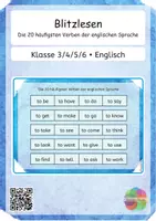 Vorschau - Mal- und Bastelvorlagen - Die 20 häufigsten Verben der englischen Sprache Englisch ENG - Deckblatt