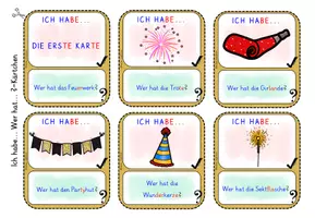 Vorschau - Spiele - Silvester und Neujahr ICH HABE WER HAT SPIEL differenziert - Seite 2