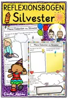 Vorschau - Arbeitsblätter - Silvester Arbeitsblatt zur Reflexion "Meine Gedanken" - Deckblatt