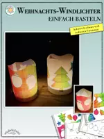 Vorschau - Mal- und Bastelvorlagen - Windlichter „WEIHNACHTEN“ - Bastelvorlagen zum Ölen & nur so - Deckblatt