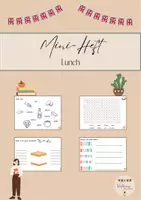 Vorschau - Arbeitsblätter - Mini Heft / Lern-Heft Klasse 3/4: Lunch - Deckblatt