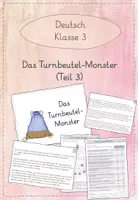 Vorschau - Arbeitsblätter - Lektüre: Lesebegleitheft und Kinderroman "Das Turnbeutel-Monster" (Teil 3) - Deckblatt