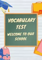 Vorschau - Test - Vokabeltest Welcome to our school - Deckblatt