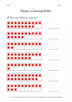 Vorschau - Arbeitsblätter - Mengenverständnis Zahlenraum 20 Zwanzigerfeld Arbeitsblätter - Seite 1