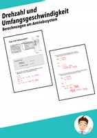 Vorschau - Arbeitsblätter - 90 min konzentrierter Unterricht zum Thema Drehzahl und Umfangsgeschwindigkeit - Seite 1