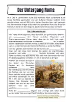 Vorschau - Arbeitsblätter - Der Untergang Roms - Krise im Inneren und Bedrohungen von außen - Seite 1