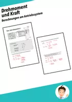 Vorschau - Arbeitsblätter - 90 min konzentrierter Unterricht zum Thema Drehmoment und Kraft - Deckblatt