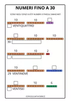anteprima - Esercizi - Schede didattiche per giocare con i numeri fino al 30 - Pagina 2