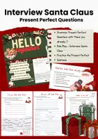 Vorschau - Arbeitsblätter - Christmas - Interview Santa Claus - Present Perfect Questions - Deckblatt