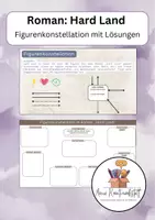 Vorschau - Stundenentwürfe - Roman Hard Land: Figurenkonstellation - Deckblatt