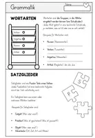 Vorschau - Arbeitsblätter - Wortarten vs Satzglieder - Grammatik - Seite 1