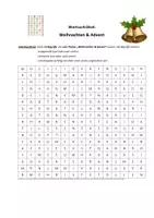 Vorschau - Interaktives Material - Wortsuchrätsel: Weihnachten & Advent (mit Lösung) - Deckblatt