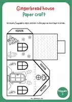 Προεπισκόπηση - Φύλλα εργασίας - Gingerbread houses paper craft - Σελίδα 3