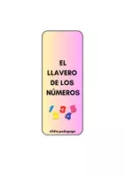 Vista previa - Tarjetas / Manipulativos - Recurso digital: El llavero de los números - página 1