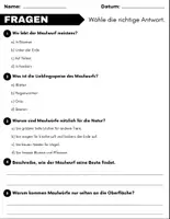 Vorschau - Arbeitsblätter - Der Maulwurf: Leseverständnis und Kreuzworträtsel mit Lösungen - Seite 2