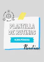 Vista previa - Refuerzo / NEE / Materiales de apoyo - Recurso digital: Plantilla de rutinas - Portada
