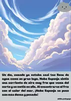 Vista previa - Hojas de trabajo - Cuento: La gran tormenta de la nube esponja - página 2