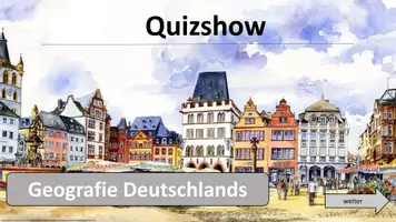Vorschau - Interaktives Material - Quizshow: Geografie Deutschlands (Interaktives Ratespiel) - Deckblatt