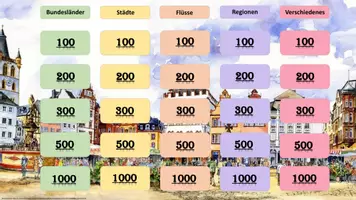 Vorschau - Interaktives Material - Quizshow: Geografie Deutschlands (Interaktives Ratespiel) - Seite 1
