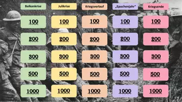 Vorschau - Interaktives Material - Quizshow: Erster Weltkrieg (Interaktives Ratespiel) - Seite 1