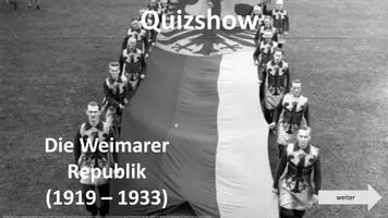 Vorschau - Interaktives Material - Quizshow: Weimarer Republik (Interaktives Ratespiel) - Deckblatt
