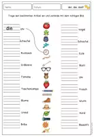 Vorschau - Arbeitsblätter - 2 Arbeitsblätter: der, die oder das? - Seite 3