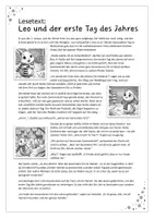 Vorschau - Arbeitsblätter - Neujahrs-Geschichte: Lesetext zum neuen Jahr - Deckblatt