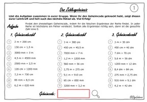 Vorschau - Arbeitsblätter - Escaperoom: Einheiten umrechnen - Deckblatt