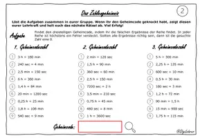 Vorschau - Arbeitsblätter - Escaperoom: Einheiten umrechnen - Seite 2