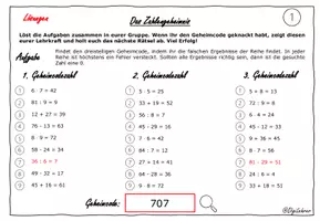 Vorschau - Arbeitsblätter - Escaperoom: Grundrechenarten gemischt - Seite 1