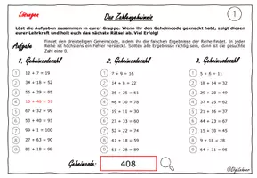 Vorschau - Arbeitsblätter - Escaperoom: Grundrechenarten - Seite 1